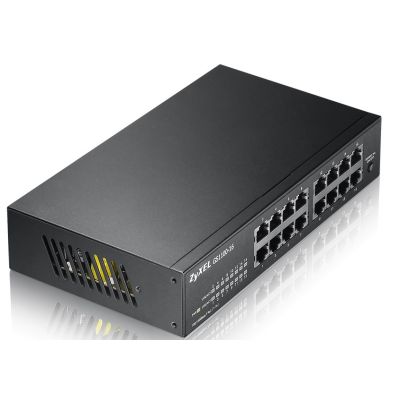 2. Switch Zyxel GS1100-16E-EU0101F 16p Unmanaged, Fanless, Slim