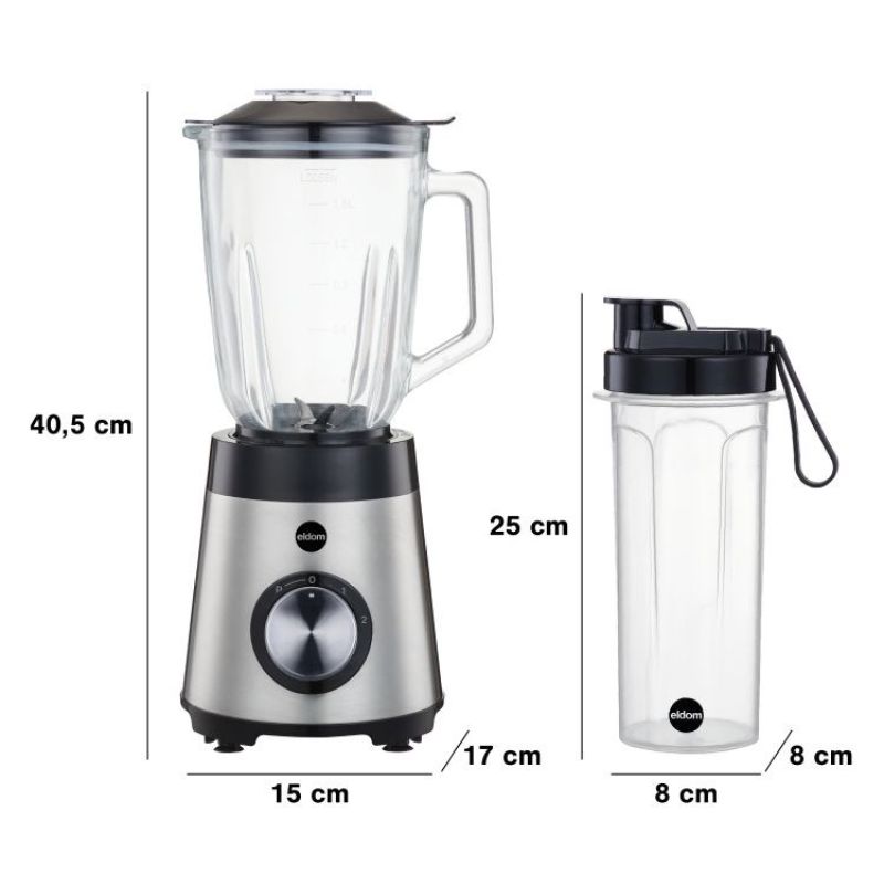16. ELDOM BK7S STALO 1000W 2 L BLENDER, 22,000 RPM, ICE CRUSHING, BPA-FREE