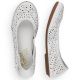 10. Rieker W RKR649 comfortable leather openwork shoes, white