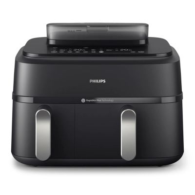 18. Philips 5000 series NA551/00 fryer Double 9 l Autonomous 2750 W Hot air fryer Black, Silver