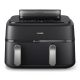 18. Philips 5000 series NA551/00 fryer Double 9 l Autonomous 2750 W Hot air fryer Black, Silver