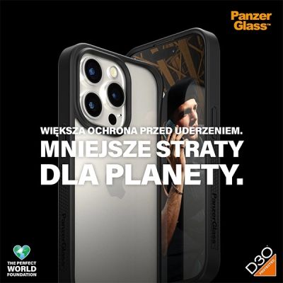 6. Military Grade Certified PanzerGlass ClearCase iPhone 15 Pro Case - Transparent & Black