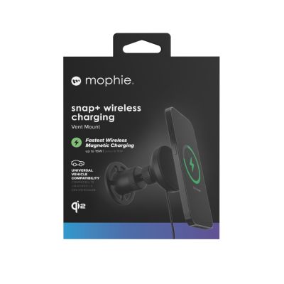 4. mophie Snap+ Wireless Charging Vent Smartphone Black Cigarette Lighter Wireless Charging Fast Charging Automatic