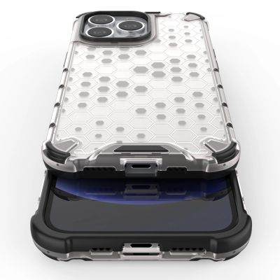 10. Honeycomb Case armor cover with TPU Bumper for iPhone 13 Pro blue