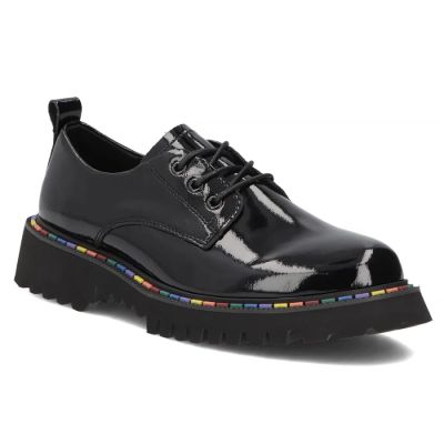 Women's patent leather shoes, black, Filippo DP8341