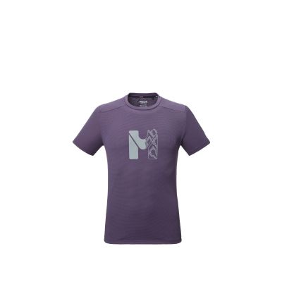 MILLET Kamet Map Ts Ss M purple men's t-shirt