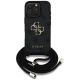2. Guess 4G Big Logo Cord Stap Crossbody Case for iPhone 16 Pro Max black