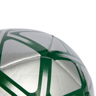 4. Adidas Starlancer Mini Silver-Green Soccer Ball JW1363