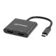 Manhattan 154321 Cable Adapter 0.15m USB Type-C 2 x HDMI Black