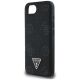 6. Guess Grained Hot Stamp Peony Triangle Logo MagSafe Case for iPhone 16e - Black