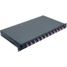 19" 12 x LC Duplex OM4 Fiber Optic Splice Box Ready to Splice
