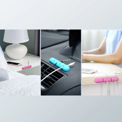 3. Ugreen 30762 self-adhesive organizer for 4 cables - black (2 pcs.)