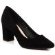 13. Sergio Leone W SK403A black suede pumps on a block heel