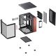 26. Jonsbo TK-0 PC Case, Mini-Tower, Mini-ITX, Tempered Glass, Wood - black