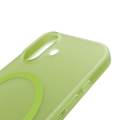 10. Puro Daylight Magsafe Compatible Silicone Case for iPhone 17 - Translucent Green