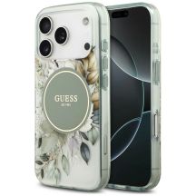 Guess IML Flower & Tonal Circle MagSafe Case for iPhone 18 Pro Max / 17 Pro Max – green