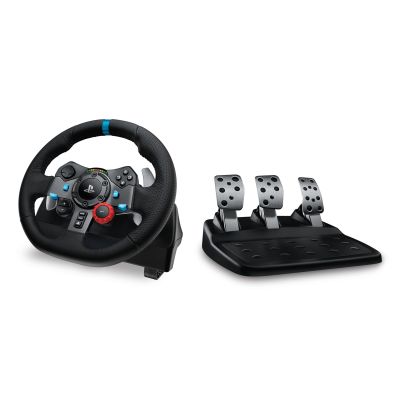 2. Logitech G 991-000539 aluminium gaming controller, black, USB, steering wheel + pedals + headset for PC, PlayStation 4, PlayStation 5, PlayStation 3