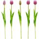 18. BOUQUET OF 5 PURPLE TULIPS 39 CM LIFE-LIKE SPRING DECORATION