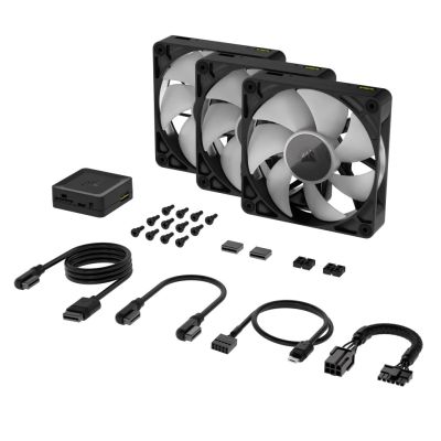 3. Corsair iCUE LINK RX120 RGB Computer Case Fan 12 cm Black 3 pcs.