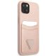 4. Guess GUHCP13SPSATPP iPhone 13 mini 5,4 "pink / pink hardcase SaffianoTriangle Logo Cardslot