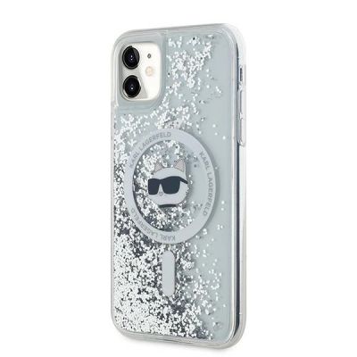 2. Karl Lagerfeld Liquid Glitter Choupette Head MagSafe Case for iPhone 11 / Xr - Transparent