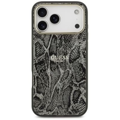 3. Guess Python Pattern MagSafe Case for iPhone 17 Pro Max - Black