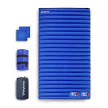 KING CAMP Double Blue Air Mattress with Pump - KM3589