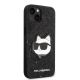 4. Karl Lagerfeld KLHCP14MG2CPK iPhone 14 Plus 6.7" black/black hardcase Glitter Choupette Patch