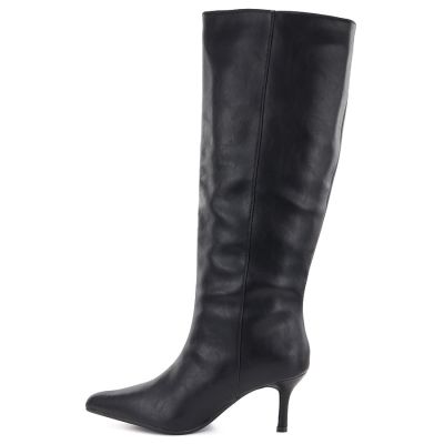 3. Women's leather boots with a high heel, insulated, black Big Star UU274497