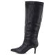3. Women's leather boots with a high heel, insulated, black Big Star UU274497