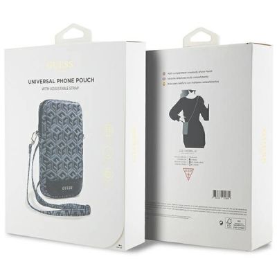 5. Guess Zip GCube Bottom Stripe phone bag - black