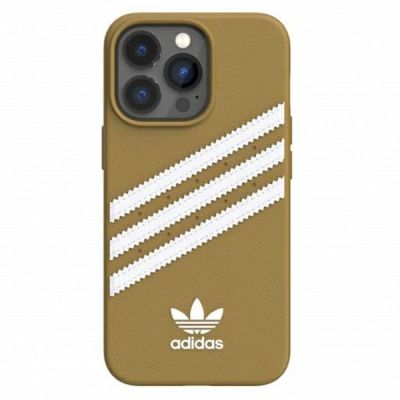 2. Adidas OR Molded Case PU for iPhone 13 Pro / iPhone 13 - Beige and Gold