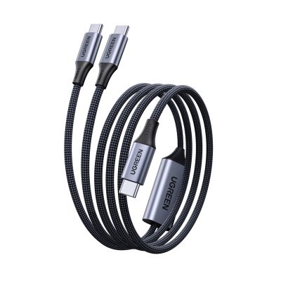 Ugreen 2in1 USB-C Cable - 2xUSB-C PD 140W 2m - Black