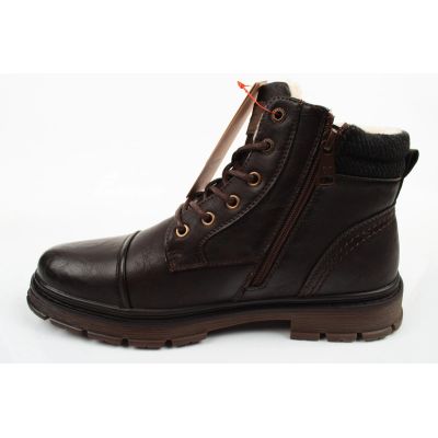 3. Wrangler men's shoes Gillen Fur brown insulated ankle boots fashionable