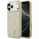 Guess Glitter Triangle Logo MagSafe Case for iPhone 17 Pro Max - Gold