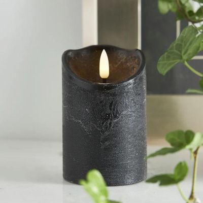 11. DECORATIVE CANDLE 70x90MM LED WAX BLACK