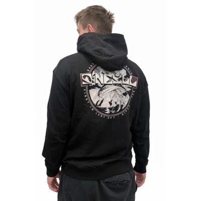 4. O'neill Aguazul men's black fashionable kangaroo hoodie