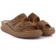 4. Women's brown leather wedge sandals Vinceza 66916