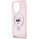 6. Karl Lagerfeld KLHMP15LHMRSCHP iPhone 15 Pro 6.1" pink/pink hardcase Ring Stand Choupette Head MagSafe