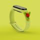 2. Strap Xmas for Xiaomi Mi Band 5 / 6 Christmas Silicone Strap Bracelet with Mistletoe - Green