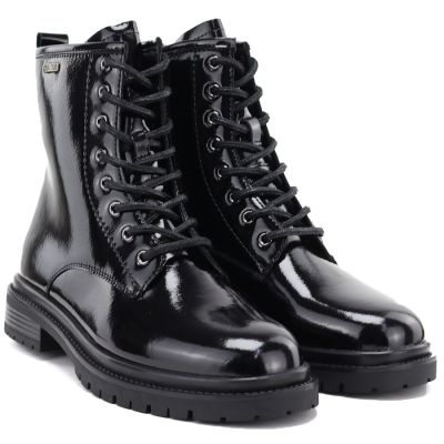 4. Women's leather ankle boots, patent leather, black Big Star UU274613