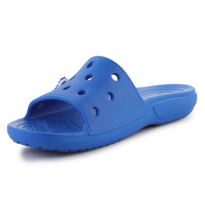 4. Classic Crocs Slide Blue Bolt U 206121-4KZ flip-flops