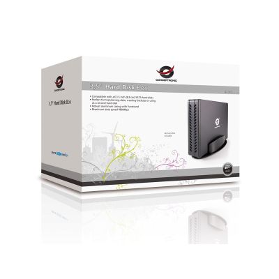 5. Conceptronic CHD3SU Hard Drive Enclosure HDD Case Black 3.5"