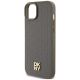 6. DKNY Leather Pattern Metal Logo MagSafe case for iPhone 15 / 14 / 13 - brown