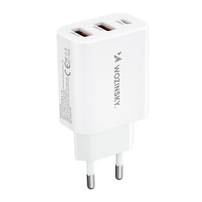 2. Wozinsky CWCUCW 30W USB-C / 2 x USB-A Wall Charger - White