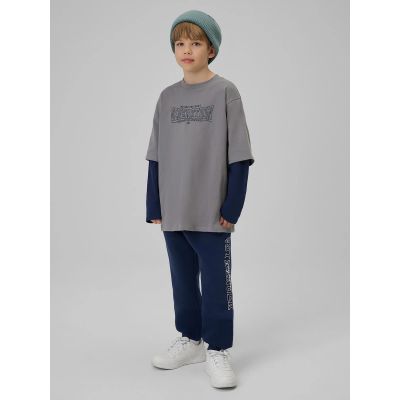 6. Boy's longsleeve loose with print 4F 4FJRSS26TLONM631-24S