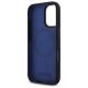7. BMW Silicone Hexagon Blue Line MagSafe iPhone 16 Case - Black
