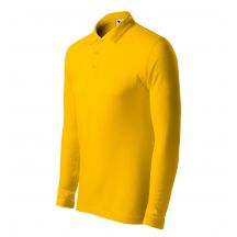 Men's Pique Polo LS Polo Shirt (Yellow)
