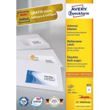 Avery 3655 Self-Adhesive Labels Rectangle Permanent White 200 pcs.