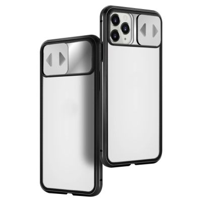 2. Wozinsky Magnetic Cam Slider Case Full Body Cover built-in front glass lens rotector for Huawei P40 black